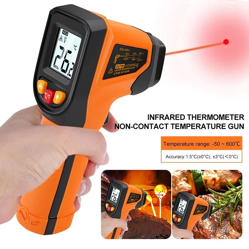 T400 T600 Digital Infrared The - Industrial Laser Thermometer ulasan dan harga