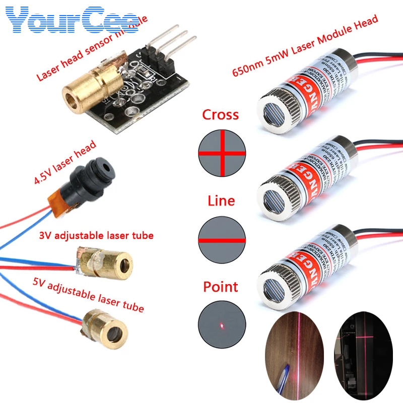 2pcs 650nm 5mW Red Point/Line/ - Industrial Laser Line ulasan dan harga