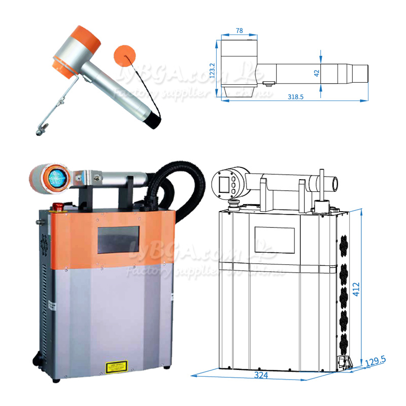 LY-LCG100A 100W Pulsed Laser C - Industrial Laser Removal ulasan dan harga