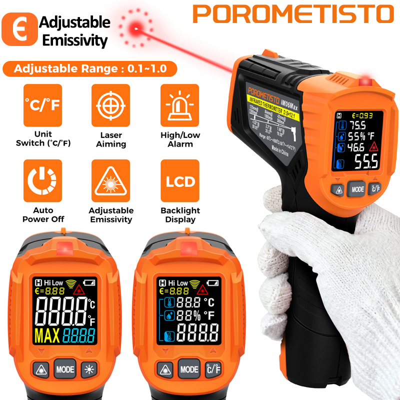 -50~380C Infrared Thermometer  - Industrial Laser Thermometer ulasan dan harga