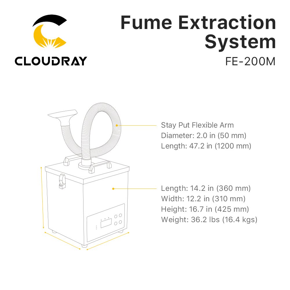 Cloudray Fume Extraction Syste - Laser Marking Machine ulasan dan harga
